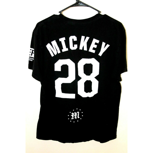 Mickey Mouse M28 Disney Neff Unisex Graphic T-Shirt Black Crew Neck Cotton Med - Picture 3 of 9